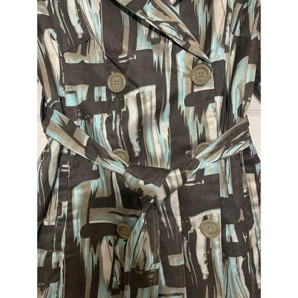 NWT Vertigo Paris double breasted trench coat Size XL jacket Artsy Fall Colors - Picture 3 of 10